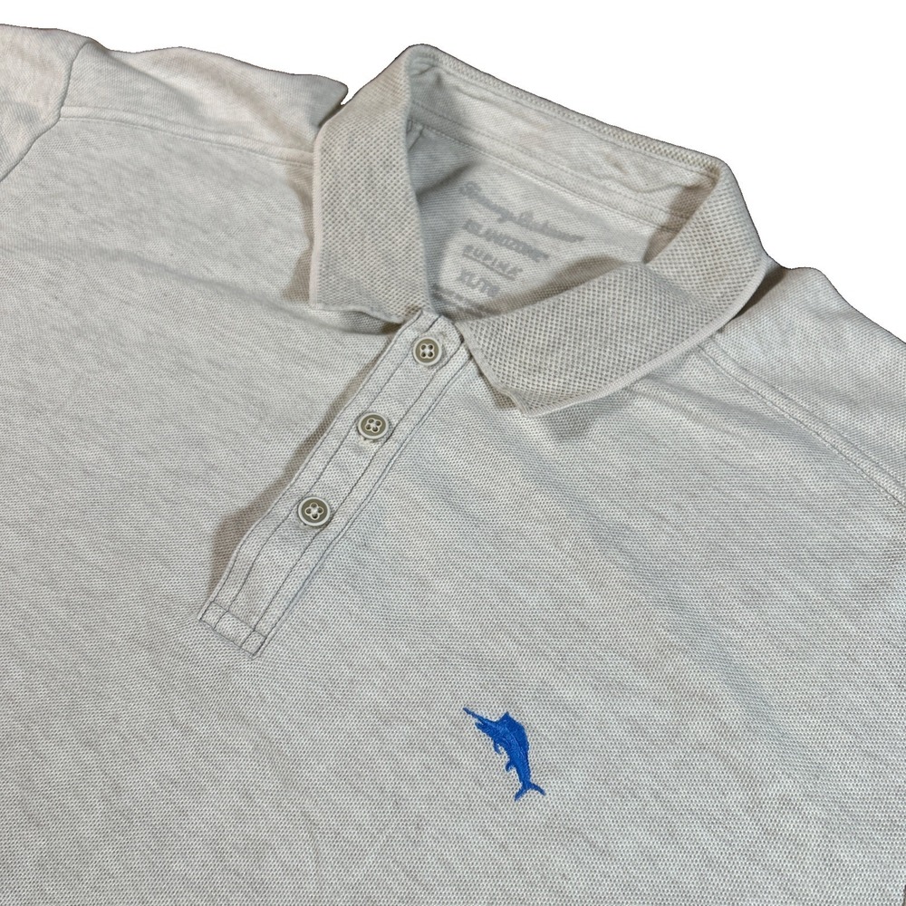 Tommy Bahama The Emfielder IslandZone Polo Men's XL White Supima Wicking UPF